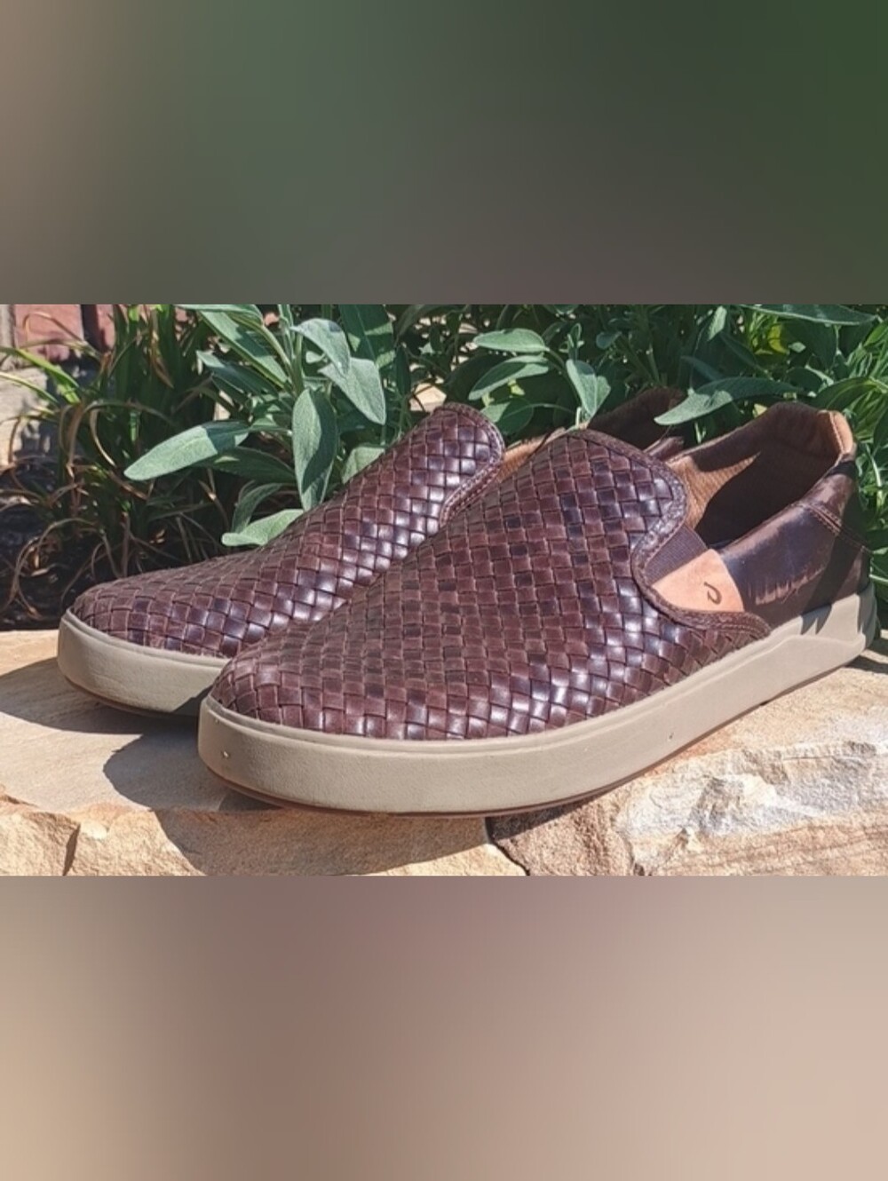 Olukai OluKai Men's Lae'ahi Lauhala Leather Loafer Shoes Mens Size 11 EUC